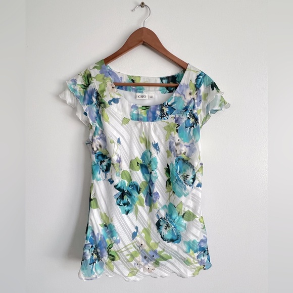 Cato Floral Pleated Blouse - Picture 1 of 8